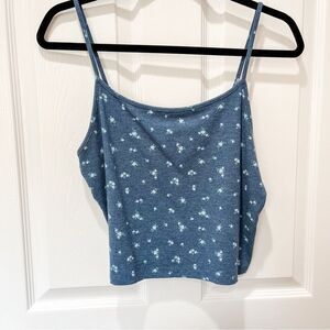 AE Floral Ribbed Tank Top